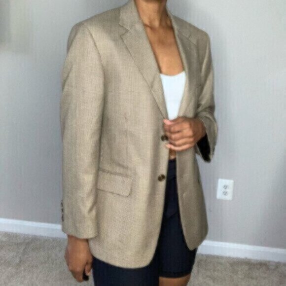 Stafford Essential Oversized Plaid Single Breasted Blazer - Picture 4 of 16